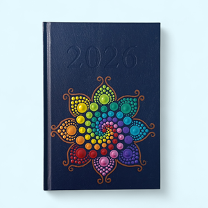 2026. évi napi beosztású mandalás határidőnapló - csakrák, Otthon & Életmód, Papír, írószer, Naptár & Tervező, Festett tárgyak, MESKA