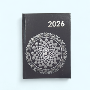 2026. évi heti beosztású mandalás határidőnapló - bordó-arany, Otthon & Életmód, Papír, írószer, Naptár & Tervező, Festett tárgyak, MESKA