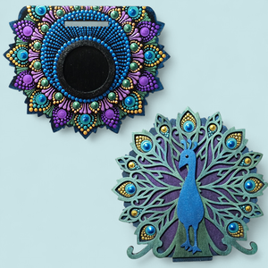 Mécsestartó - páva  - otthon & életmód - gyertya, illat, aroma - mécses és mécsestartó - Meska.hu