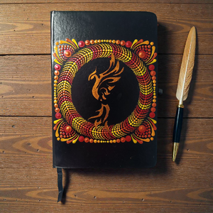 Főnixmadaras jegyzetfüzet, Otthon & Életmód, Papír, írószer, Jegyzetfüzet & Napló, Festett tárgyak, MESKA