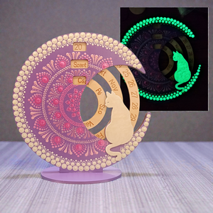 Foszforeszkáló cicás öröknaptár - Meska.hu