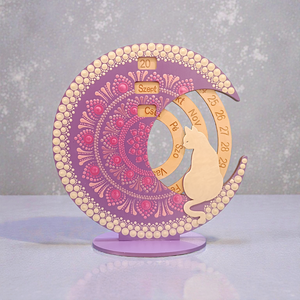 Foszforeszkáló cicás öröknaptár - otthon & életmód - dekoráció - fali és függő dekoráció - falinaptár & öröknaptár - Meska.hu