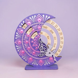 Tündéres kis öröknaptár - lila-rózsaszín - Meska.hu