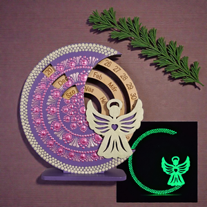 Foszforeszkáló angyalkás kis öröknaptár - Meska.hu