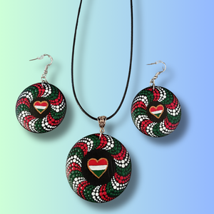 Nemzeti színű kézműves ékszerszett - ékszer - ékszerszett - Meska.hu