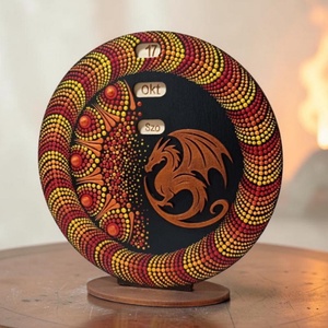 Sárkány mandala öröknaptár - kézzel festett  - otthon & életmód - dekoráció - fali és függő dekoráció - falinaptár & öröknaptár - Meska.hu