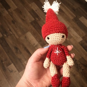 Karácsonyi Manó - Amigurumi, Játék & Sport, Plüssállat & Játékfigura, Manó, Horgolás, MESKA