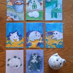 Cicás üdvözlőlapok - otthon & életmód - papír, írószer - ajándékozás kellékei - képeslap, üdvözlőlap - Meska.hu