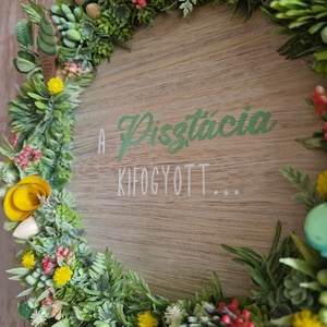 A pisztácia kifogyott - nyári ajtódísz, kopogtató - otthon & életmód - dekoráció - ajtó- és ablak dekoráció - ajtódísz & kopogtató - Meska.hu