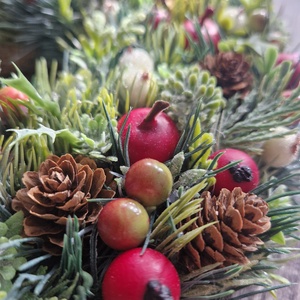 Ivettnek - Téli bogyós I. - téli-karácsonyi ajtódísz, kopogtató - karácsony - karácsonyi lakásdekoráció - karácsonyi ajtódíszek - Meska.hu