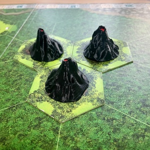 Tikal kiegészítő: vulkánok (3 db) - játék & sport - táblajáték és kártyajáték - társasjátékok - dobókocka - Meska.hu