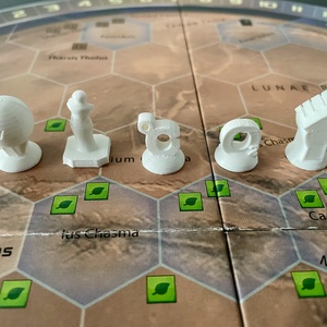 Mars terraformálása kiegészítő, globális jelölők (5 db) - játék & sport - táblajáték és kártyajáték - társasjátékok - dobókocka - Meska.hu