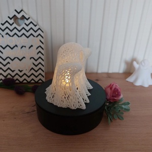 Őszi Voronart Little Ghost háló mintás gyertyatartó, mécseses szellem  - otthon & életmód - dekoráció - halloween - halloweeni dekoráció - Meska.hu