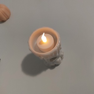 Halloweeni Little Candle Ghost csoki és cukorkatartó gyertyácska, mécsestartó - otthon & életmód - dekoráció - halloween - halloweeni dekoráció - Meska.hu