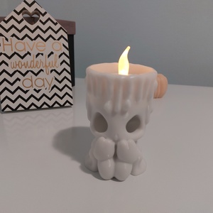 Halloweeni Little Candle Ghost csoki és cukorkatartó gyertyácska, mécsestartó - otthon & életmód - dekoráció - halloween - halloweeni dekoráció - Meska.hu