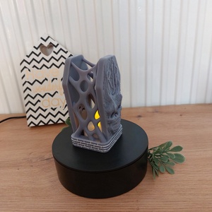  RIP feliratos, koponyás, koptattott sírkő hatású mécsestartó, gyertyatartó, őszi és téli dekoráció, új - otthon & életmód - dekoráció - asztal és polc dekoráció - asztaldísz - Meska.hu