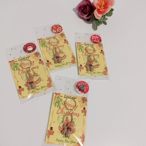 Mézis kulcstartó csillogó masnival, köszönő ajándék Karácsonyra, új - táska & tok - kulcstartó & táskadísz - táskaakasztó - Meska.hu