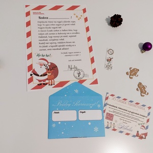 Névre szóló Mikulás levél csomag, Santa Claus, jó gyerek Tanusítvány, új - karácsony - mikulás - mikulás ajándékok - Meska.hu