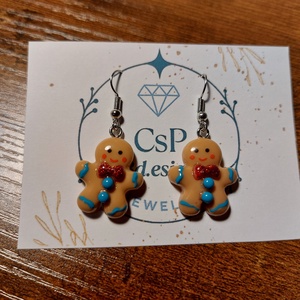 Karácsonyi Mézis csillogó masnis lógó fülbevaló, új - karácsony - karácsonyi ruházat - karácsonyi ruha kiegészítők - Meska.hu