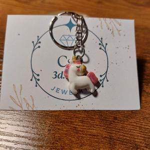 Cuki csillámos unikornis kulcstartó, táskadísz, új - táska & tok - kulcstartó & táskadísz - kulcstartó - Meska.hu