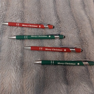 Gravírozott Boldog Karácsonyt, Merry Christmas Karácsonyi érintőképernyős golyóstoll, újl - karácsony - mikulás - mikulás ajándékok - Meska.hu