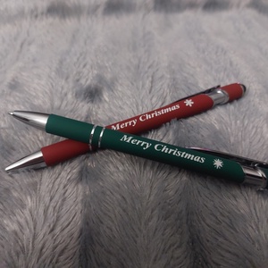 Gravírozott Boldog Karácsonyt, Merry Christmas Karácsonyi érintőképernyős golyóstoll, újl - karácsony - mikulás - mikulás ajándékok - Meska.hu