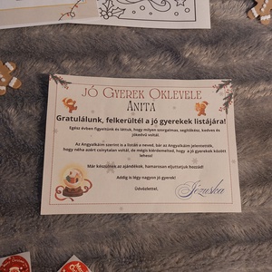 Személyre szabott Jézuska levél csomagban, Jó gyerek oklevél, színező, boríték, matrica, új - karácsony - karácsonyi ajándékozás - karácsonyi képeslap, üdvözlőlap, ajándékkísérő - Meska.hu