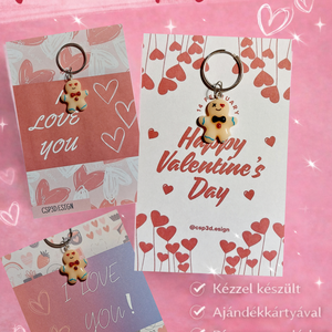 AKCIÓS! �� Valentin-napi ajándék, ami valóban személyes ��  Mézis szerelmes csillogó kulcstartó, Névre szóló, új - Meska.hu