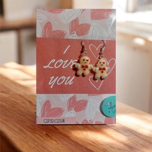 AKCIÓS! �� Valentin napi meglepetés, Mézis csillogó antiallergén fülbevaló díszcsomagolásban, Személyre szabott, új - ékszer - fülbevaló - lógó fülbevaló - Meska.hu