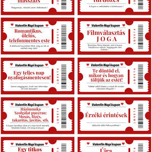 �� Valentin-napi kupon ajándék � romantikus meglepetés szívből, személyre szabható  - játék & sport - táblajáték és kártyajáték - kártya - Meska.hu