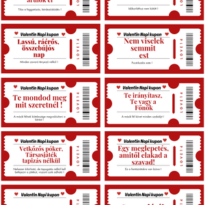 �� Valentin-napi kupon ajándék � romantikus meglepetés szívből, személyre szabható  - játék & sport - táblajáték és kártyajáték - kártya - Meska.hu