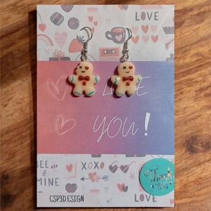 Névre szóló Valentin-napi ajándék, egyedi szerelmes Mézis fülbevaló, díszcsomagolásban, új - ékszer - fülbevaló - lógó fülbevaló - Meska.hu