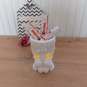 White Little Candle � hangulatos gyertyácska és apróságtartó, édesség tartó + ajándék led mécsessel , Otthon & Életmód, Gyertya, illat, aroma, Mécses és mécsestartó, Mindenmás, MESKA