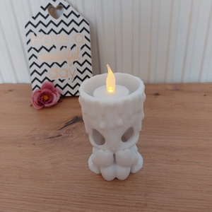 White Little Candle � hangulatos gyertyácska és apróságtartó, édesség tartó + ajándék led mécsessel  - otthon & életmód - gyertya, illat, aroma - mécses és mécsestartó - Meska.hu