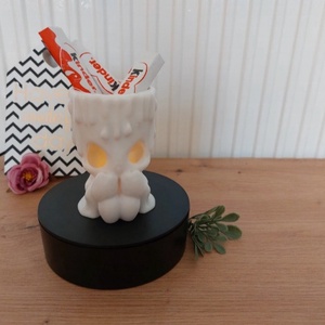 White Little Candle � hangulatos gyertyácska és apróságtartó, édesség tartó + ajándék led mécsessel  - otthon & életmód - gyertya, illat, aroma - mécses és mécsestartó - Meska.hu