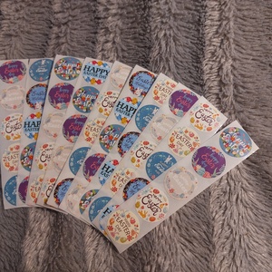 Happy Easter, Húsvéti matrica vegyes csomag, 50 db-os  - kellékek & szerszámok - dekorációs kellékek - matricaív - Meska.hu