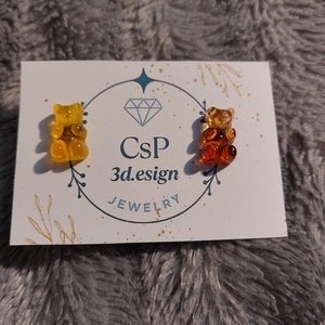 Kólás Gumicukor utánzatú asszimetrikus bedugós fülbevaló � antiallergén, Ékszer, Fülbevaló, Pötty fülbevaló, Mindenmás, MESKA