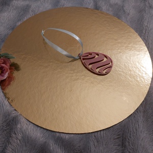 Színjátszó húsvéti tojás dísz � rózsaszín-arany dekoráció szalaggal - otthon & életmód - dekoráció - húsvéti asztaldíszek - Meska.hu