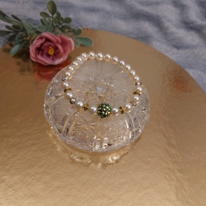 Elegáns Shambala AB fekete-arany színjátszó gyöngyös karkötő,  rugalmas , Ékszer, Karkötő, Gyöngyös karkötő, Gyöngyfűzés, gyöngyhímzés, MESKA