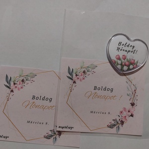 Nőnapi meglepetés, ami örök emlék marad - szív alakú kitűző, személyre szabható ��  - ékszer - kitűző és bross - Meska.hu