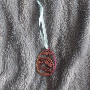 Színjátszó húsvéti tojás dísz � rózsaszín-arany dekoráció szalaggal , Ünnepi díszek, dekorációk, Húsvéti díszek és dekorációk, Húsvéti tojásfadíszek, Mindenmás, MESKA