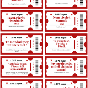 Szerelmes Love kupon ajándék � romantikus meglepetés szívből - kellékek & szerszámok - papír - egyéb papír - Meska.hu