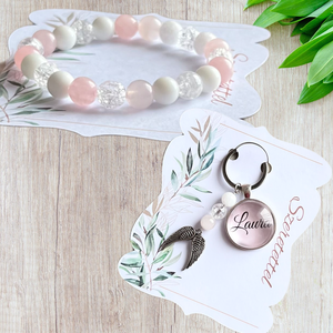 Kulcstartó és karkötő szett - névre szóló - Meska.hu