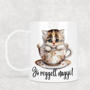 Cicás bögre - Akár névvel is kérhető, Otthon & Életmód, Konyhafelszerelés, tálalás, Tálalás, Bögre & Csésze, Mindenmás, Decoupage, transzfer és szalvétatechnika, MESKA