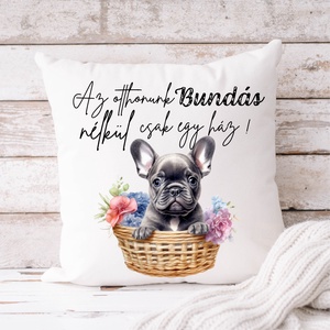 Franica Bulldog párnahuzat - Bármilyen névvel, Otthon & Életmód, Konyhafelszerelés, tálalás, Tálalás, Tányér- és poháralátét, Mindenmás, MESKA