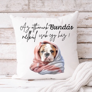 Kutyás párna - Bármilyen névvel ( Angol bulldog ), Otthon & Életmód, Konyhafelszerelés, tálalás, Tálalás, Tányér- és poháralátét, Mindenmás, MESKA