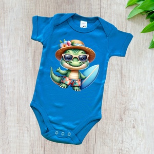 Egyedi mintás body - Krokodil - ruha & divat - babaruha & gyerekruha - Meska.hu