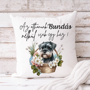 Schnauzer párnahuzat - bármilyen névvel, Otthon & Életmód, Lakástextil, Párna & Párnahuzat, Mindenmás, MESKA