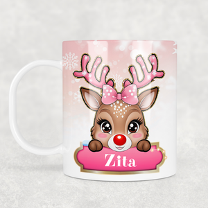 Névre szóló bögre - Szarvaslány, Otthon & Életmód, Konyhafelszerelés, tálalás, Tálalás, Bögre & Csésze, Decoupage, transzfer és szalvétatechnika, MESKA