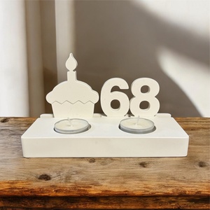 Születésnapi mécsestartó � bármilyen számmal kérhető, Otthon & Életmód, Gyertya, illat, aroma, Mécses és mécsestartó, Gipszöntés, MESKA